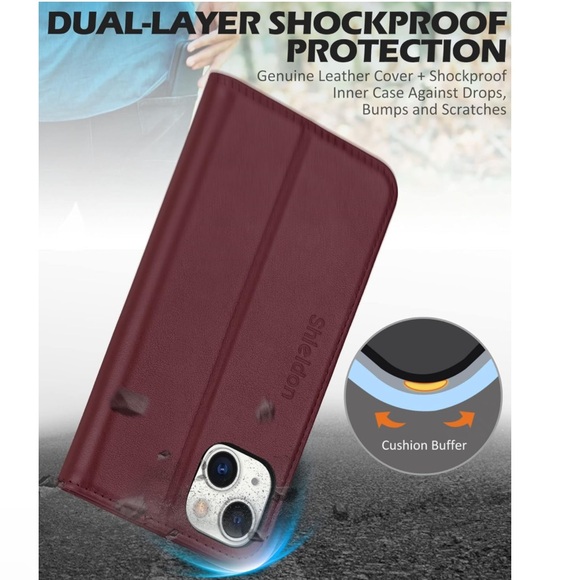 SHIELDON Leather Case for iPhone 14 Plus - Picture 5 of 10